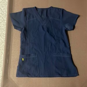 Winks Navy Scrub Top. Size Small